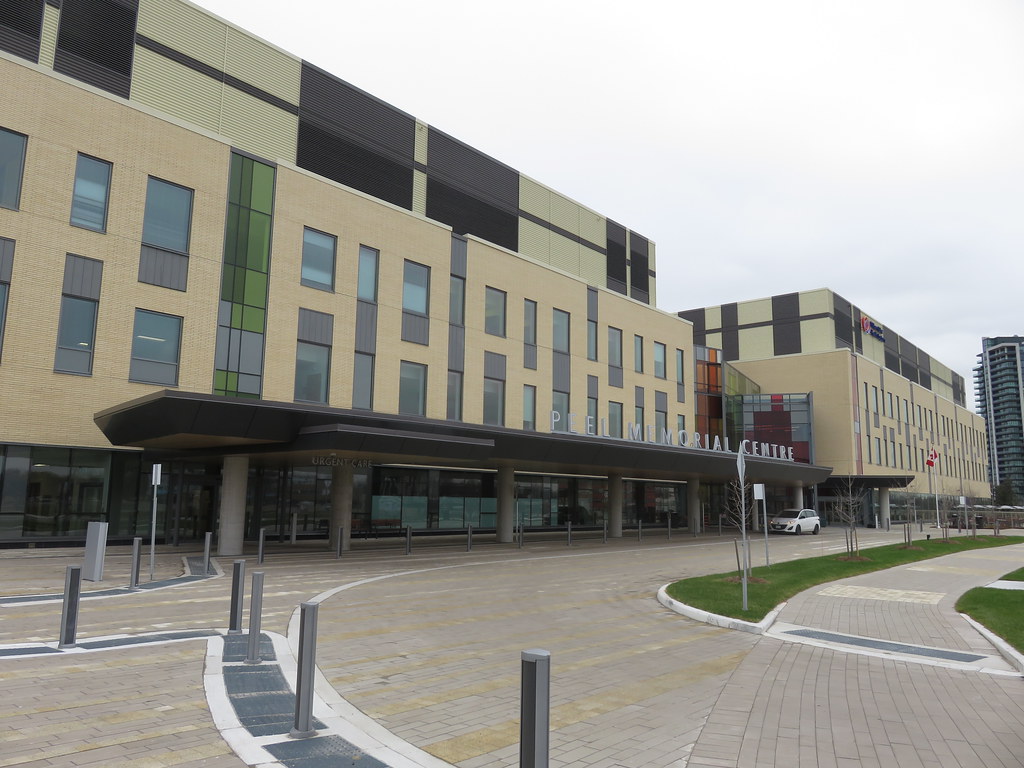 Photo of Peel Memorial Centre, one of the two large health care facilities in Brampton.