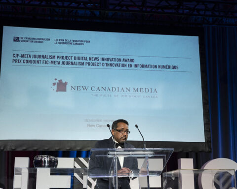 George Abraham lors de la remise de prix FJC 2022