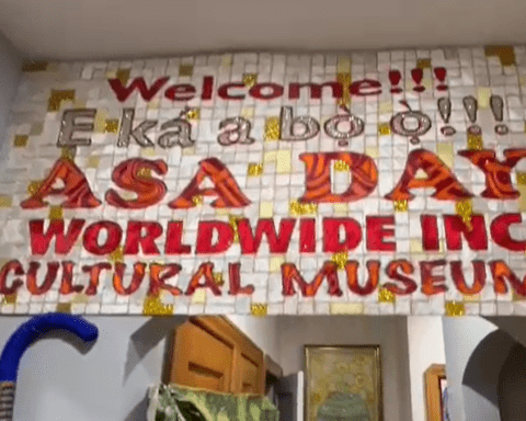 Entrance to the Asa Cultural Museum celebrating Yoruba culture.