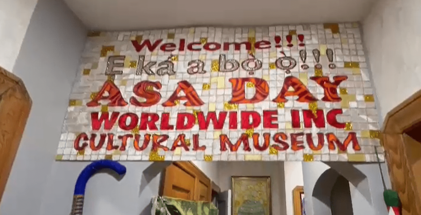 Entrance to the Asa Cultural Museum celebrating Yoruba culture.