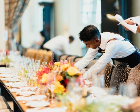 folks working in food service