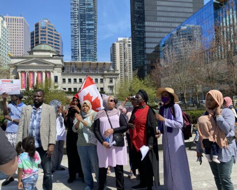 Canadian Sudanese rally in Vancouver