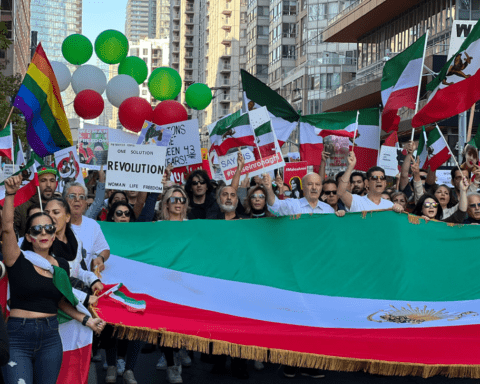 Iranian-Canadians demonstrating last October in Toronto in solidarity with protesters in Iran