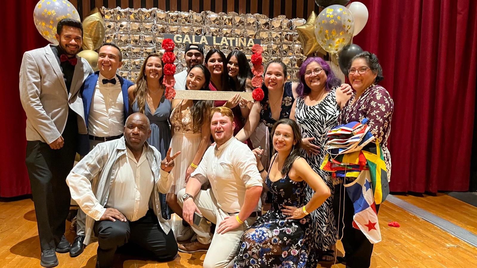 Denisse Molina (center) with Latispánica volunteers and board members at the Gala Latina 2023, the organization’s landmark annual event which was held at Dalhousie University. (Contributed photo)
